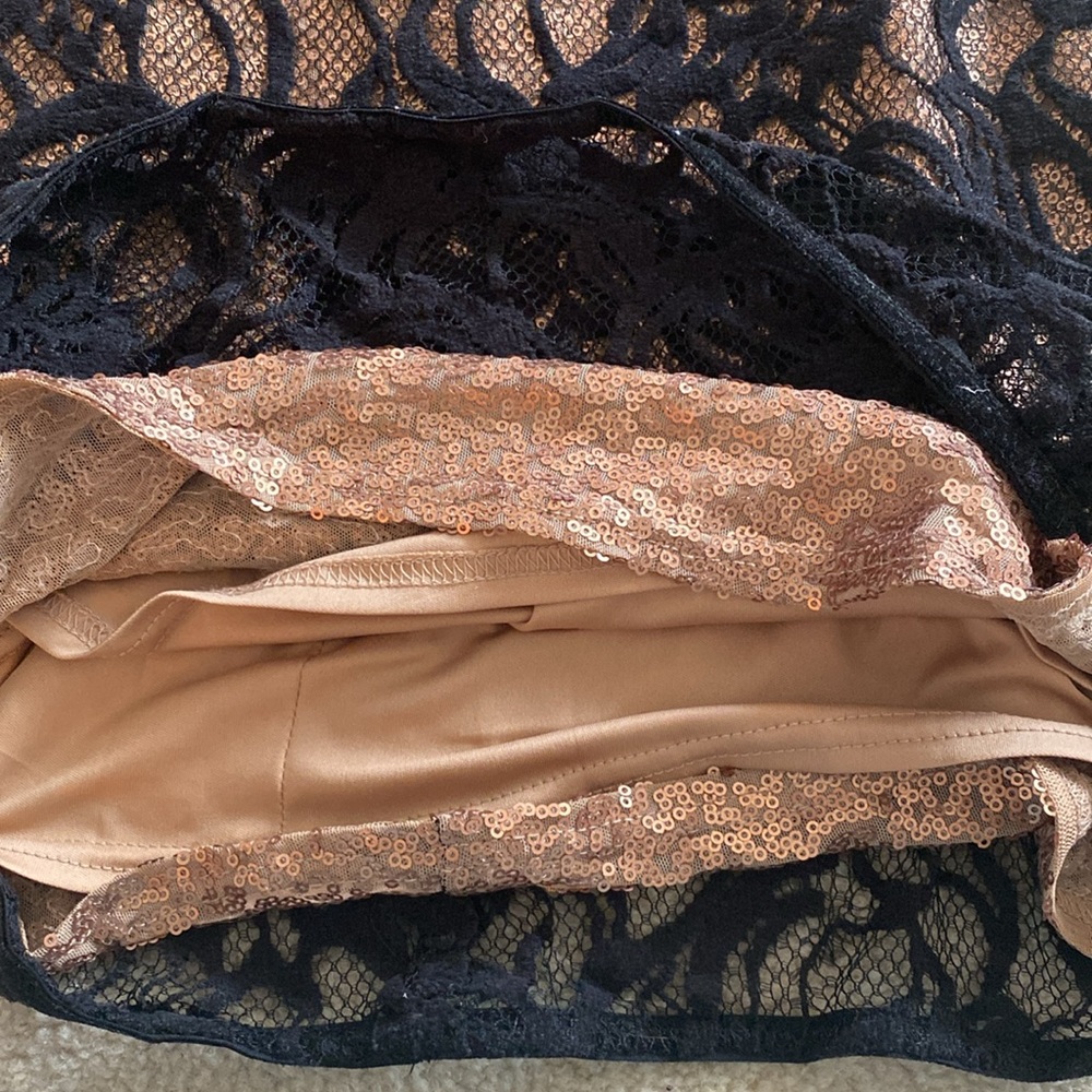 Tadashi Shoji vita sequin lace over dress by  size 4 - Picture 12 of 14